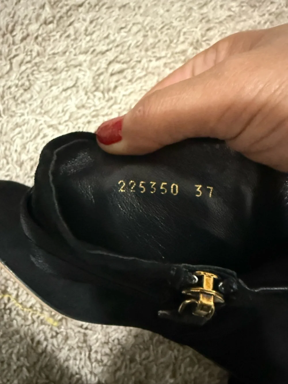 Gucci Black Suede  Boots with Gold GG buckles - Picture 9 of 13